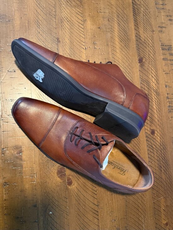 Florsheim Brown Leather Cap Toe Oxfords Mens 11 Classic Dress Shoes main image 5